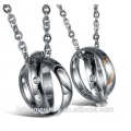 Fashionable jewelry top sale stainless steel couples necklace sets infinity love necklace